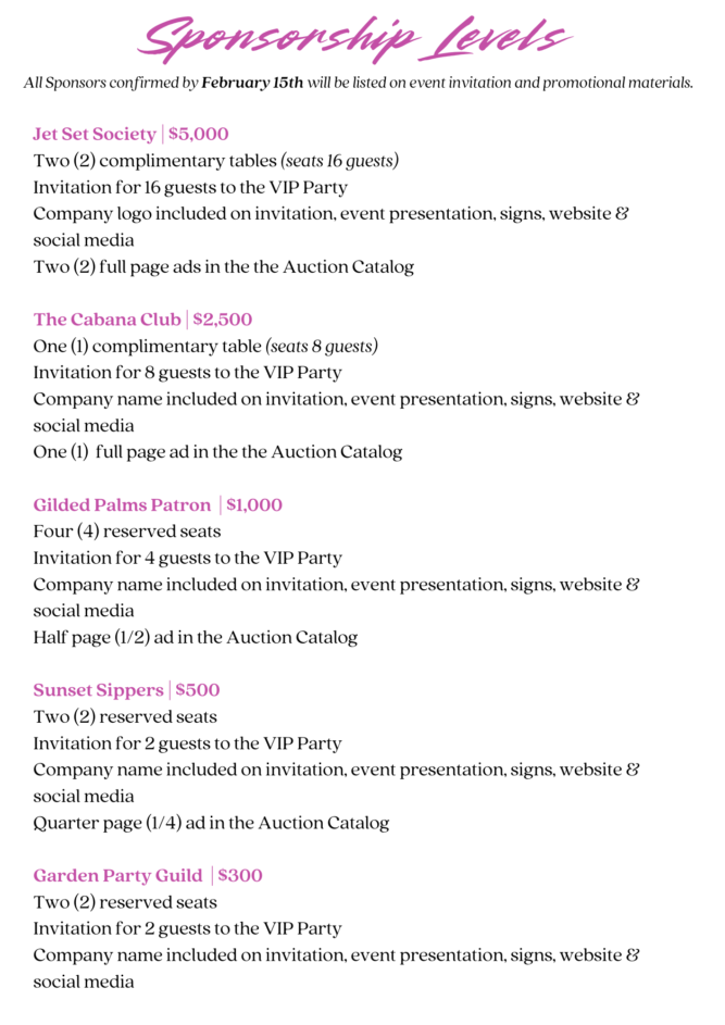 Sponsorship Options 1