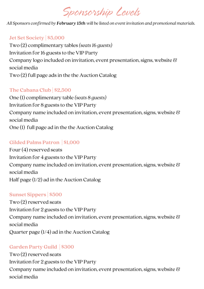 Sponsorship Options 2